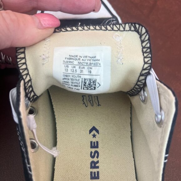 Converse Chuck Taylor All Star Low Tops Black Youth Sneakers - Picture 8 of 9